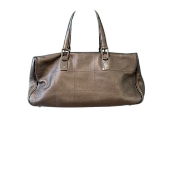 CHANEL CHOCOLATE BAR BOSTON BAG PEWTER*Hologram*COA CARD & ENTRUPY*DUST BAG - Picture 5 of 16